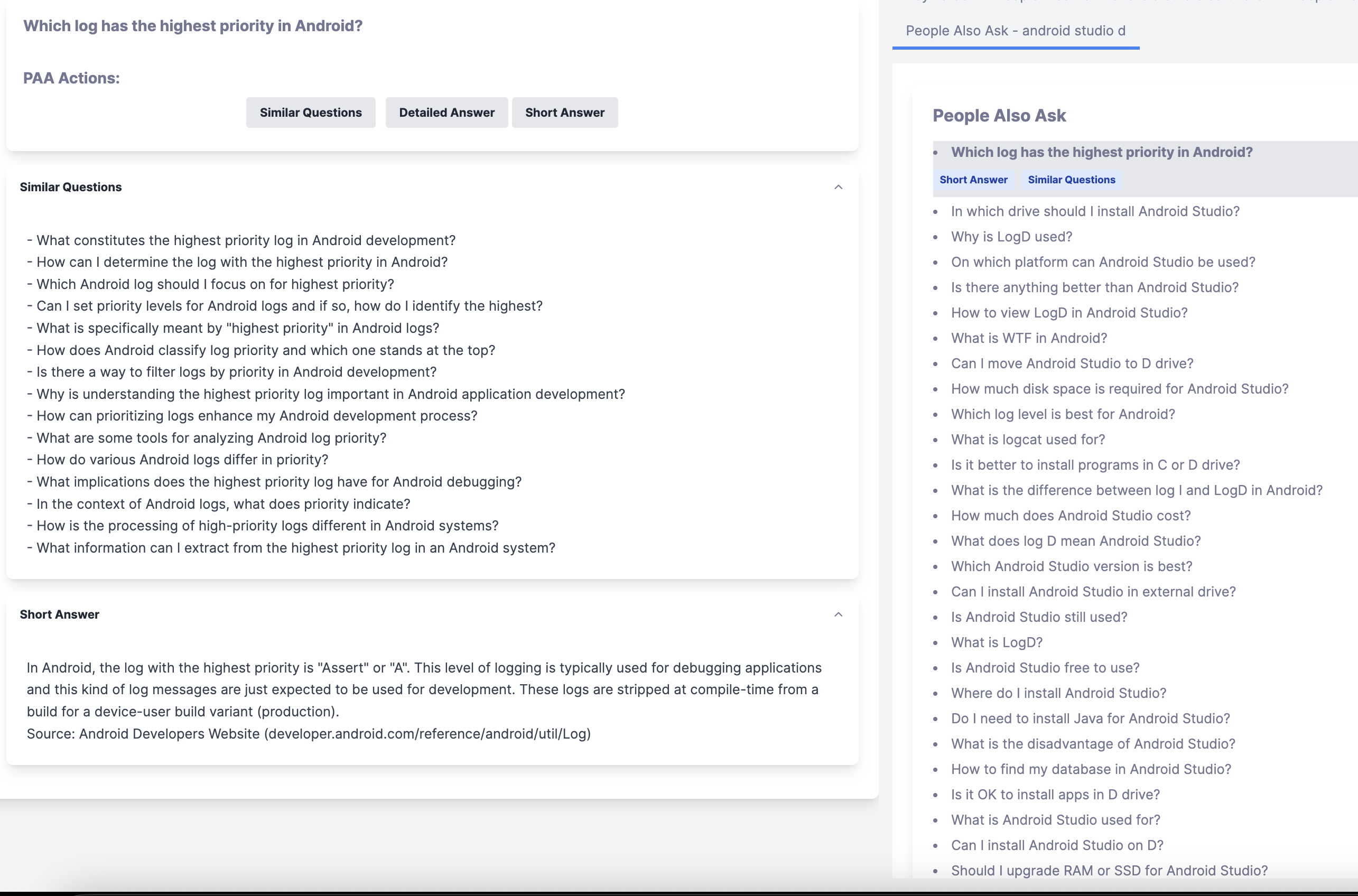 PAA AI Answers example